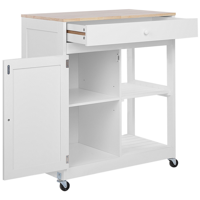 Beliani - TRAPANI - Keukentrolley - Wit - MDF