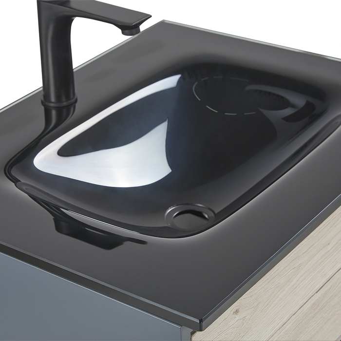 Beliani - TERUEL - Badkamermeubel - Lichthout|Grijs - MDF