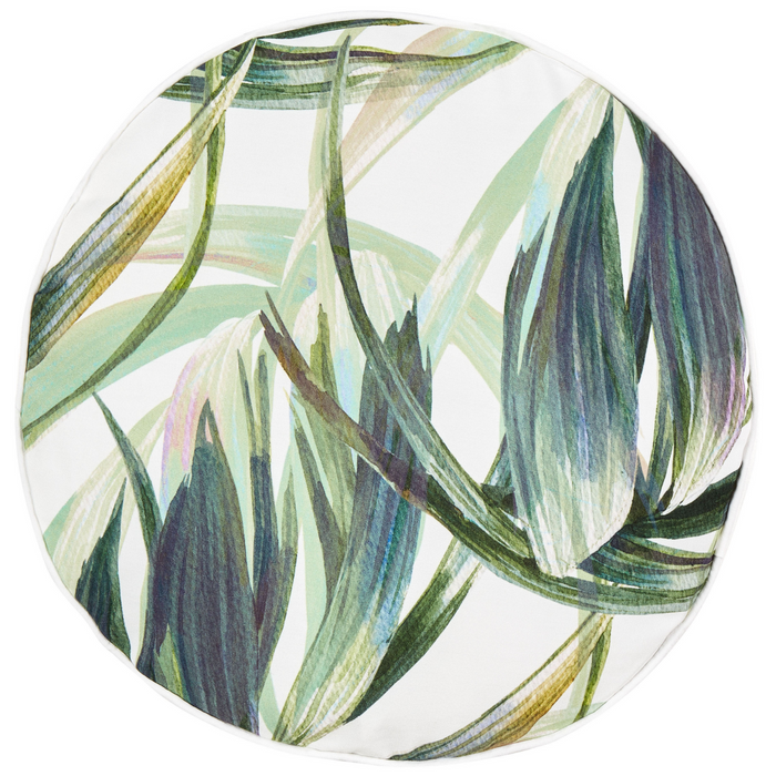 Beliani-CALDERINA-Tuinkussen set van 2-Groen|Wit- 40 cm-Polyester