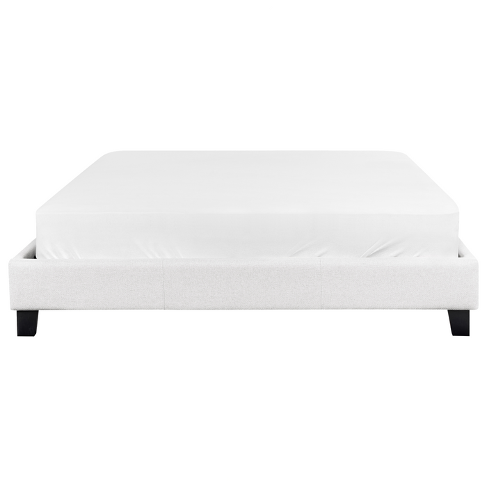 Beliani-ROANNE -Tweepersoonsbed-Lichtgrijs-160 x 200 cm-Polyester