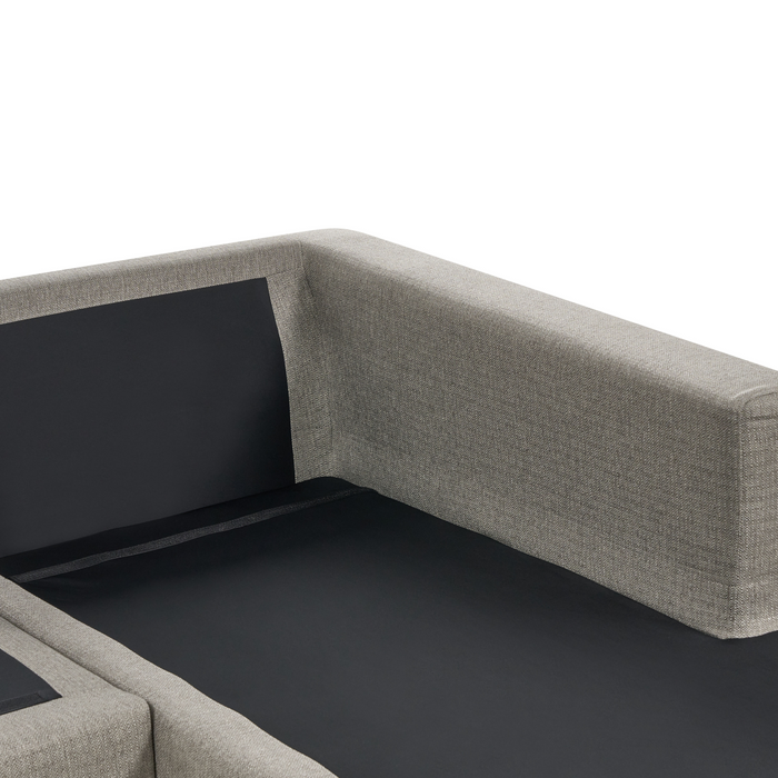 Beliani - LILVIKEN - Bank U-vormig - Taupe - 5 persoons - Polyester