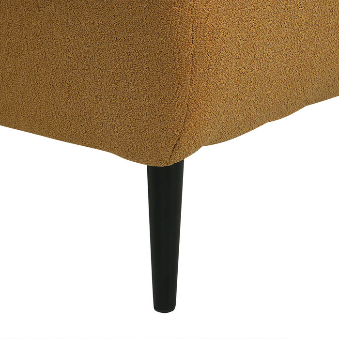 Beliani - CHEVANNES - Chaise longue - Mosterdgeel - Bouclé