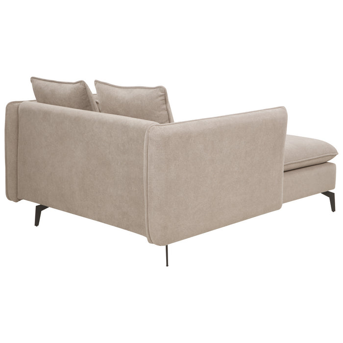 Beliani - CHARMES - Chaise Longue - Taupe - Polyester