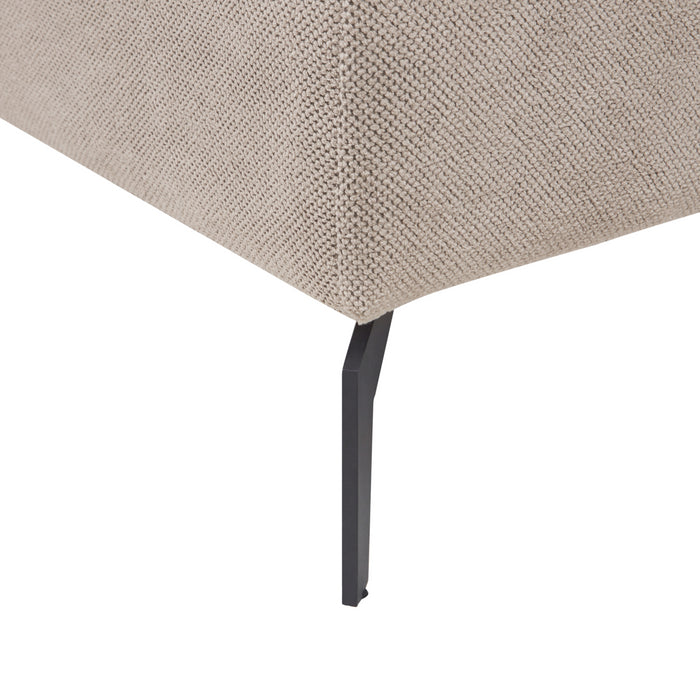Beliani - CHARMES - Chaise Longue - Taupe - Polyester