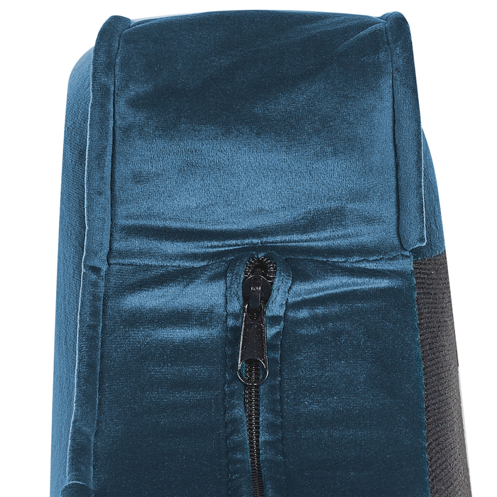 Beliani-ALLIER-Chaise longue-Marineblauw-Rechterzijde-Fluweel