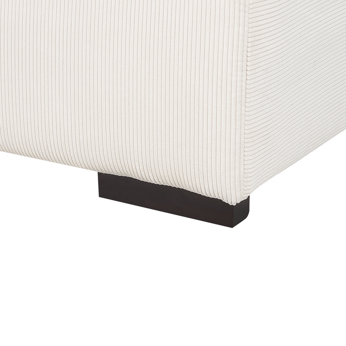 Beliani-LUNGO-Hoekbank-Gebroken wit-Rechterzijde-285 cm-Corduroy