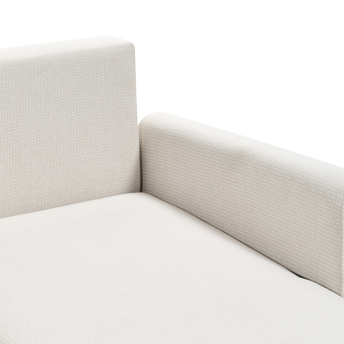 Beliani - SIRO - Slaapbank - Lichtbeige - Linkszijdig - Polyester