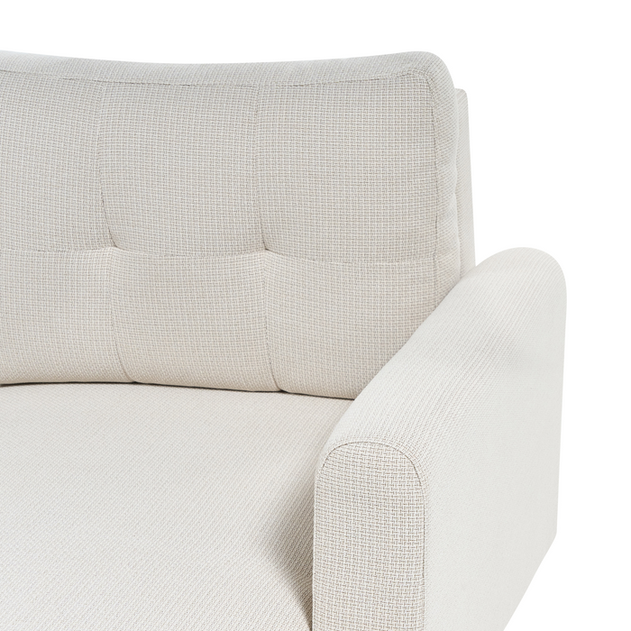 Beliani - SIRO - Slaapbank - Lichtbeige - Linkszijdig - Polyester