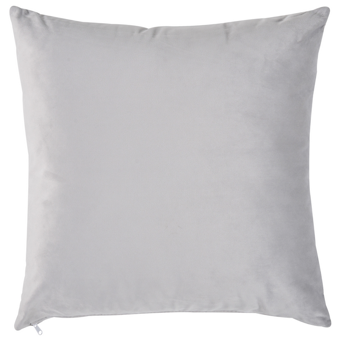 Beliani-MERI II-Chaise longue opberg-Lichtgrijs-Linkerzijde-Fluweel