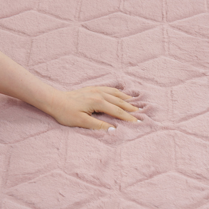 Beliani - THATTA - Vloerkleed - Roze - 160 x 230 cm - Nepbont