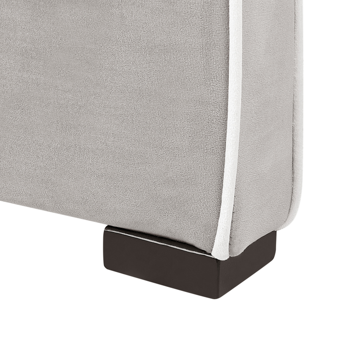 Beliani - TEENIE - Eenpersoonsbed - Lichtgrijs - 90 x 200 cm - Fluweel