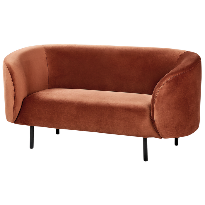 Beliani - LOEN - Tweezitsbank - Oranje - Fluweel