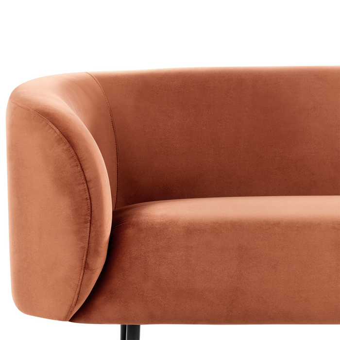 Beliani - LOEN - Tweezitsbank - Oranje - Fluweel