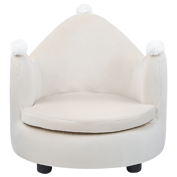 Beliani - VEGA - Kinderstoel - Beige - Fluweel