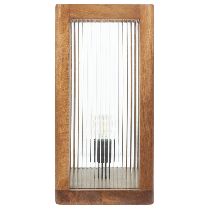 Beliani - KOLIDAM - Tafellamp - Lichte houtkleur - Mangohout