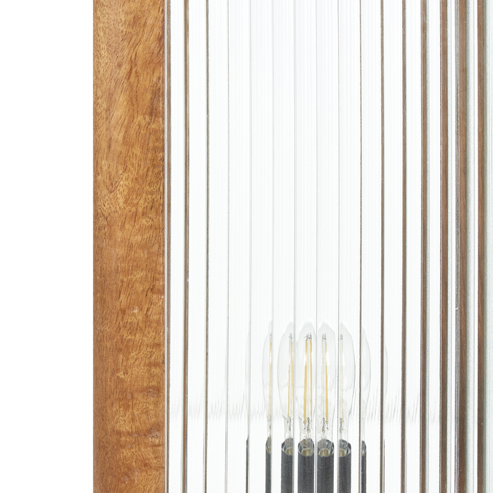 Beliani - KOLIDAM - Tafellamp - Lichte houtkleur - Mangohout