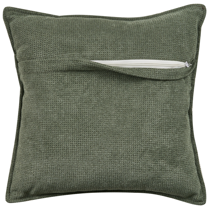 Beliani - DOLVA - Hoekbank - Donkergroen - Linkerzijde - Chenille