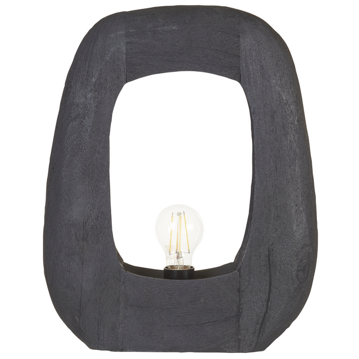 Beliani - AJAY - Tafellamp - Zwart - Hout