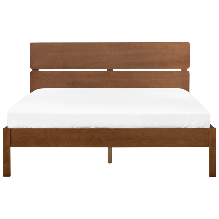 Beliani - BOISSET - Bed - Donkerbruin - 160 x 200 cm - Rubberhout