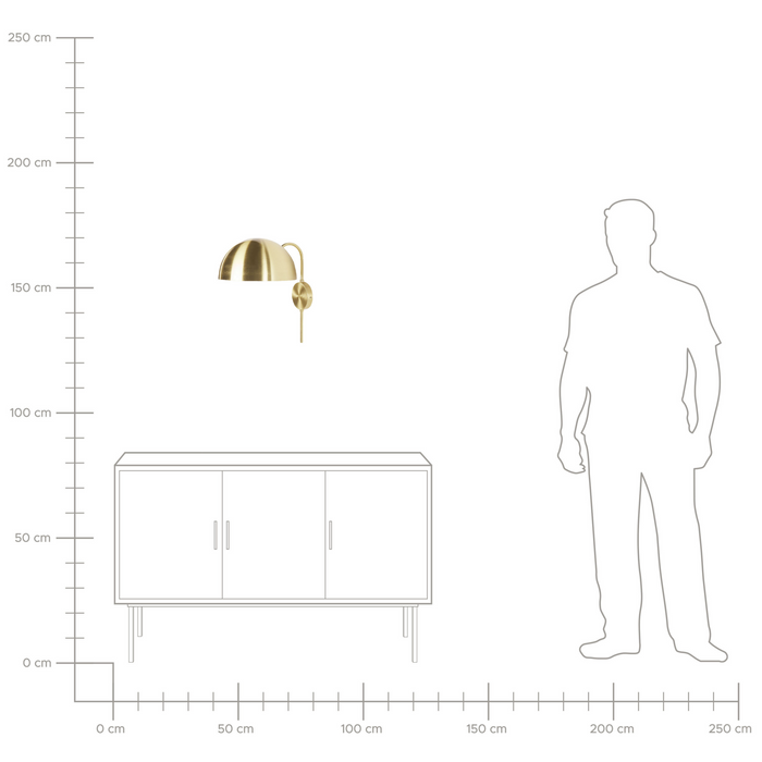 Beliani - WAMPU - Wandlamp - Goud - Metaal