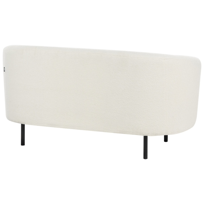 Beliani - LOEN - Tweezitsbank - Wit|Zwart - Bouclé