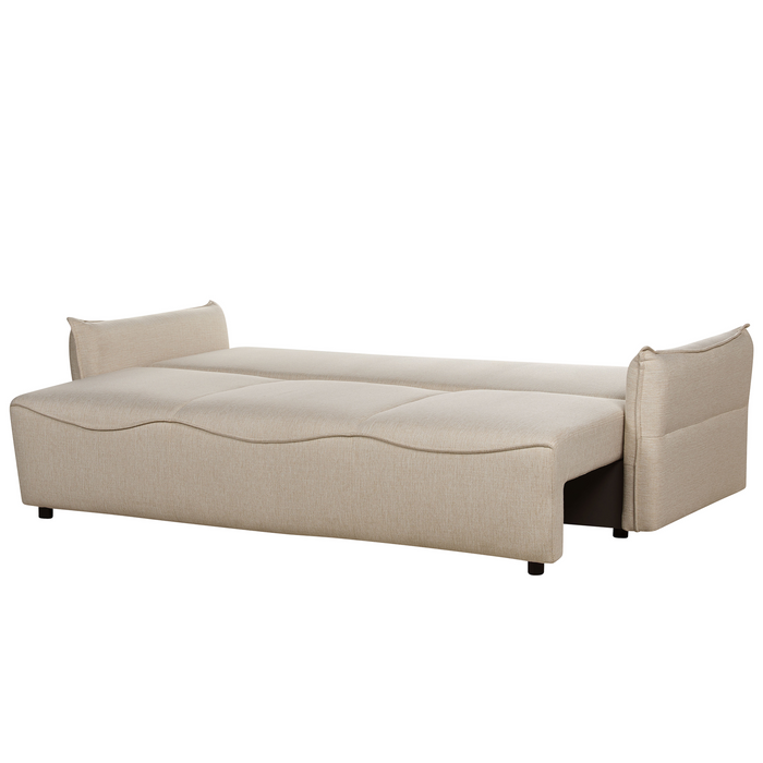 Beliani - KRAMA - Slaapbank - Beige - Polyester