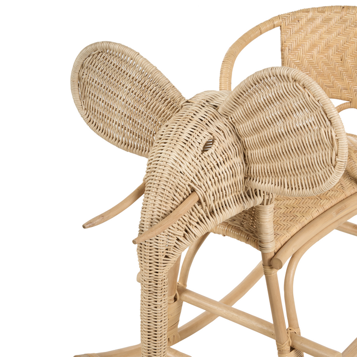 Beliani - AMPOLLINO - Schommelstoel - Natuurlijk - Rotan