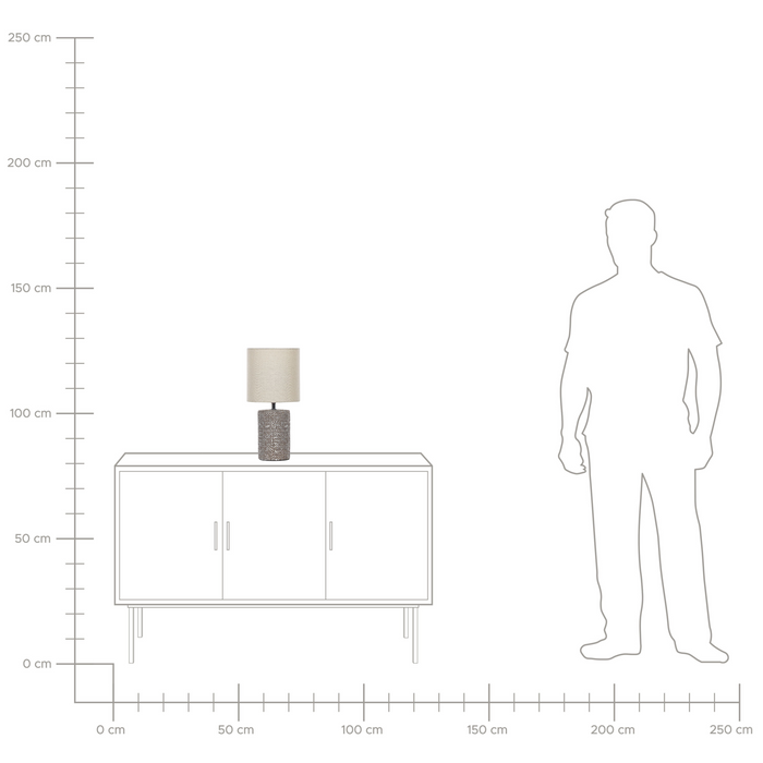 Beliani - IDER - Tafellamp - Bruin - Keramiek