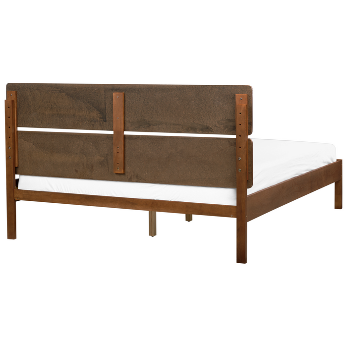 Beliani - BOISSET - Bed - Donkerbruin - 160 x 200 cm - Rubberhout