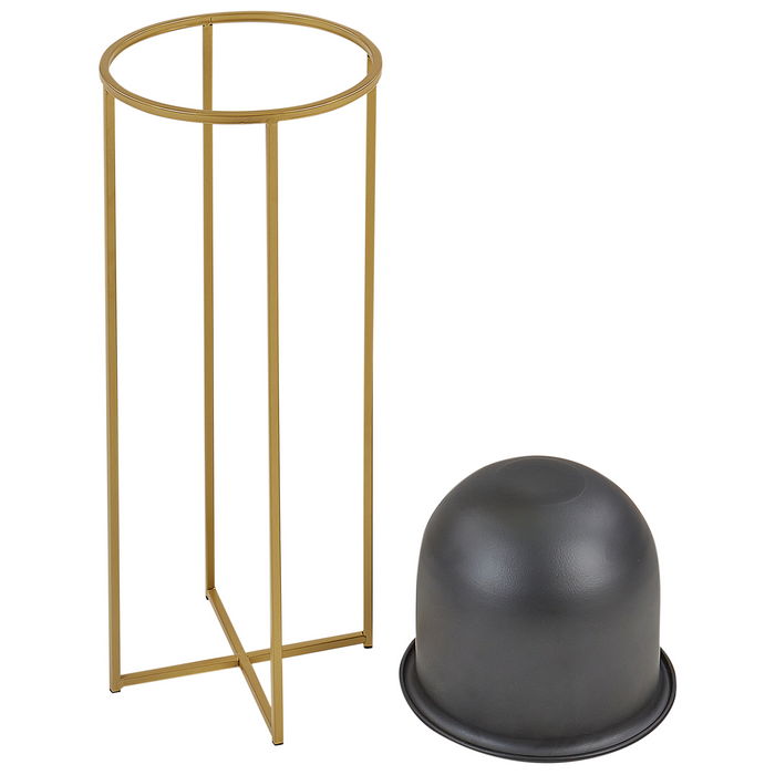 Beliani - THUJA - Bloempot set van 2 - Zwart - Metaal