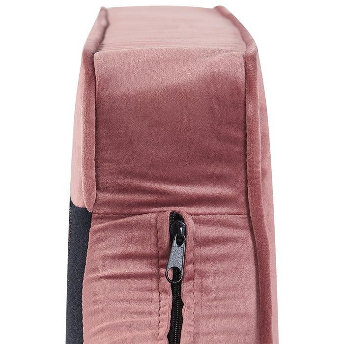 Beliani - ALLIER - Chaise longue - Roze - Rechterzijde - Fluweel