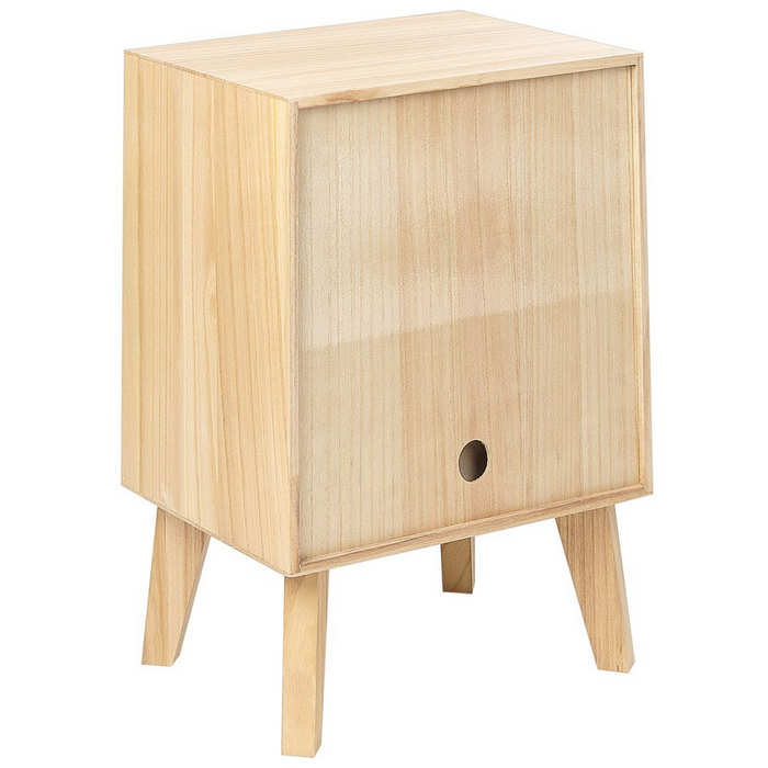 Beliani - SENEY - Nachtkastje - Lichtbruin - Paulowniahout