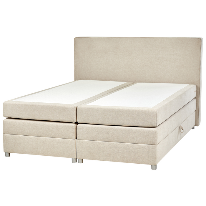 Beliani-MINISTER-Boxspringbed-Lichtbeige-180 x 200 cm-Polyester