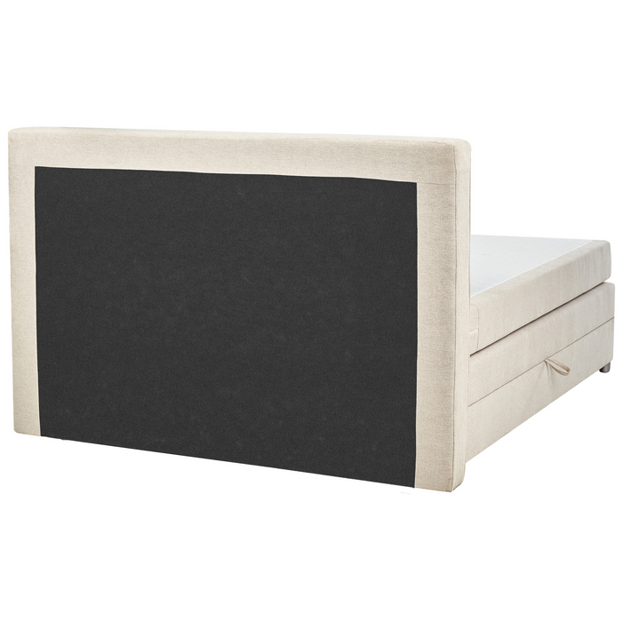 Beliani-MINISTER-Boxspringbed-Lichtbeige-180 x 200 cm-Polyester
