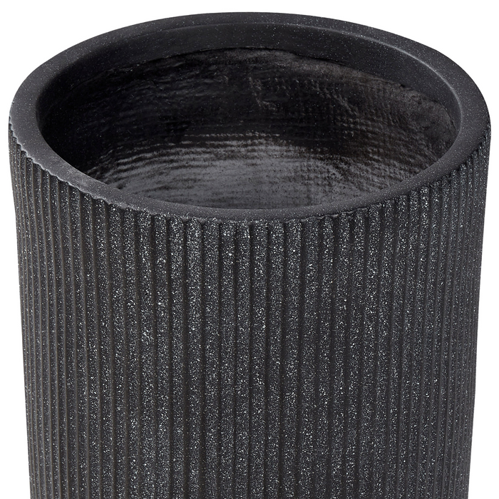 Beliani - EANTIO - Bloempot - 30 x 30 x 49 cm - Zwart - Kleivezels