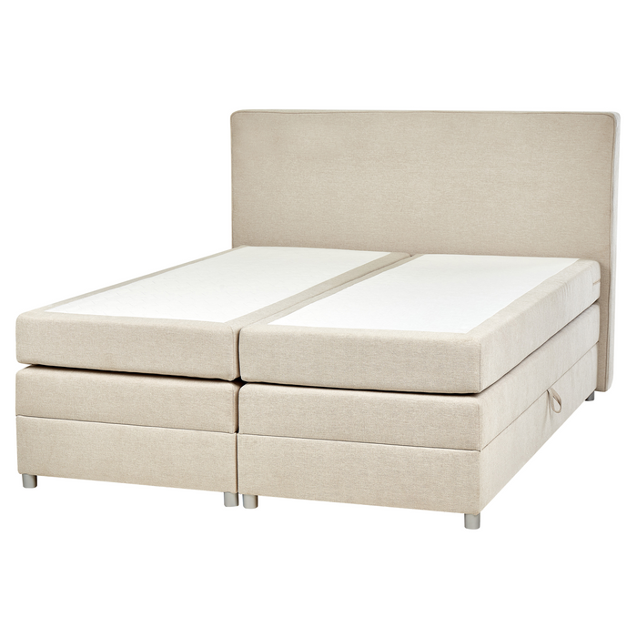 Beliani-ADMIRAL -Boxspringbed-Lichtbeige-160 x 200 cm-Polyester