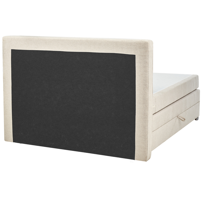 Beliani-ADMIRAL -Boxspringbed-Lichtbeige-160 x 200 cm-Polyester