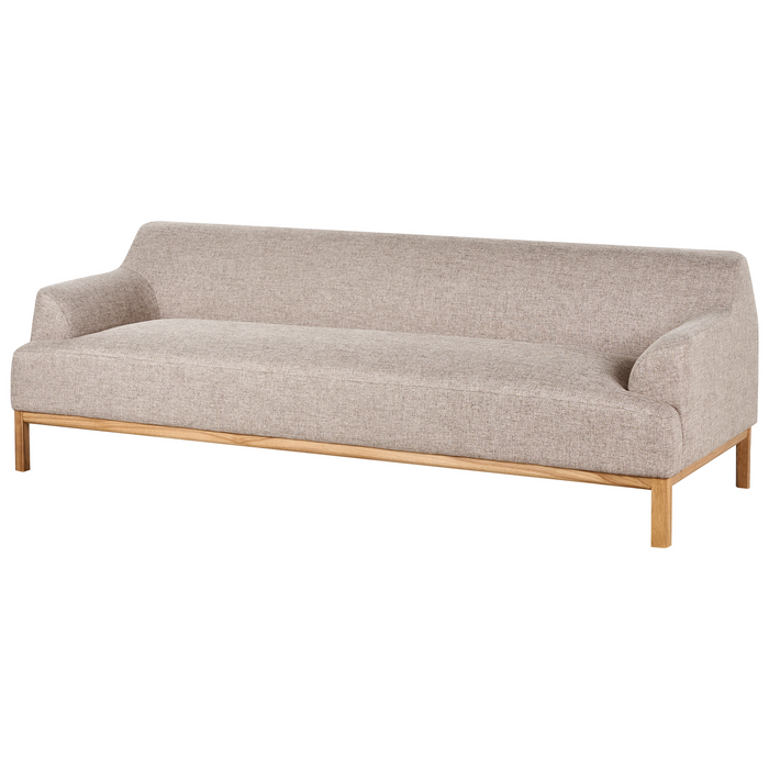 Beliani - SOSJO - Driezitsbank - Lichtbruin - Polyester