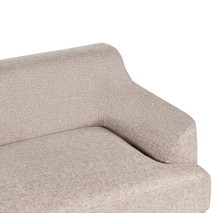 Beliani - SOSJO - Driezitsbank - Lichtbruin - Polyester