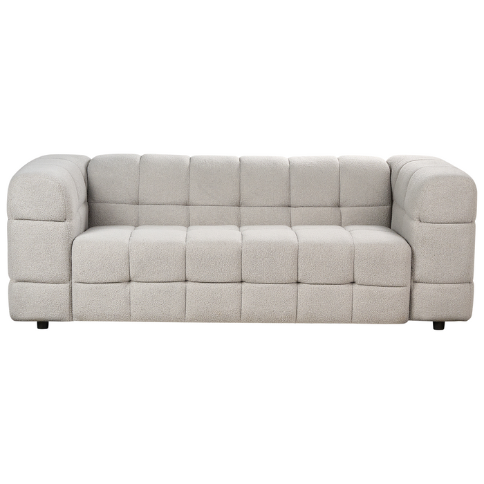 Beliani - MULLOLA - Driezitsbank - Grijs - Bouclé