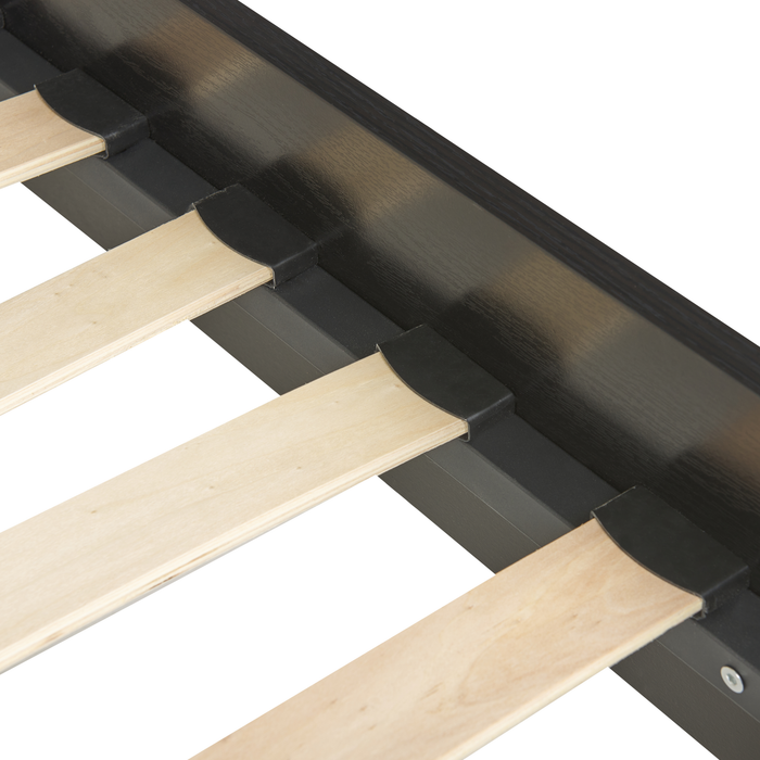 Beliani-MONPAZIER -Tweepersoonsbed-Zwart-160 x 200 cm-Populierhout