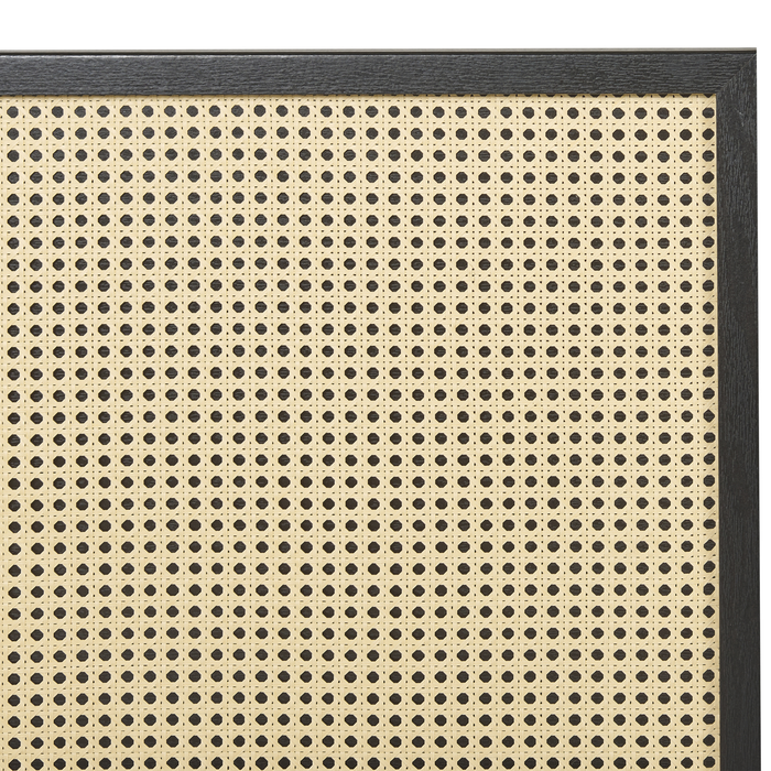 Beliani-MONPAZIER -Tweepersoonsbed-Zwart-160 x 200 cm-Populierhout