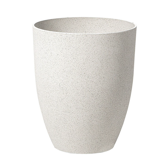 Beliani-CROTON-Bloempot set van 2-Gebroken wit-35 cm-Stenenmix