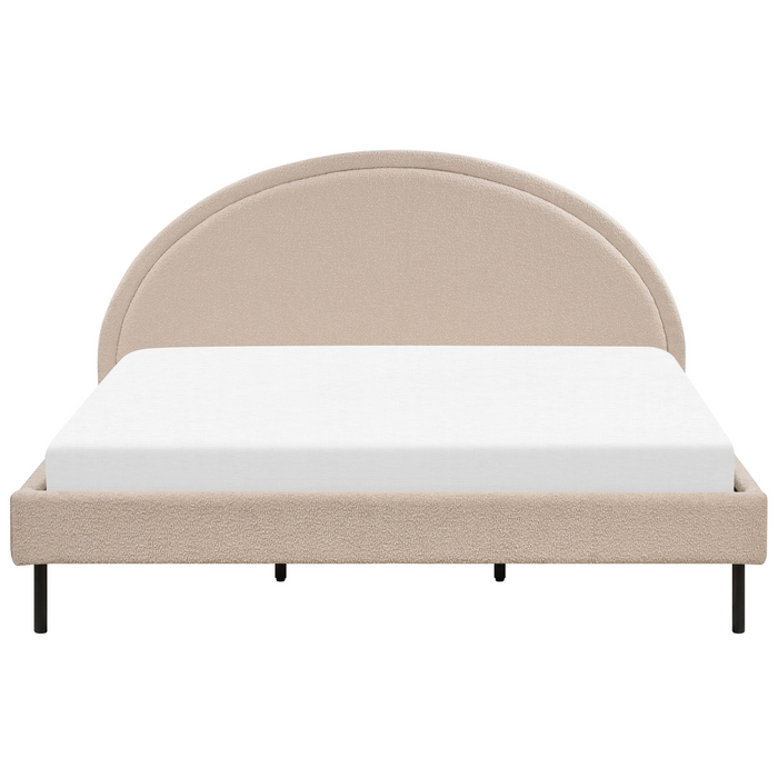 Beliani - MARGUT - Bed - Beige - 180 x 200 cm - Bouclé