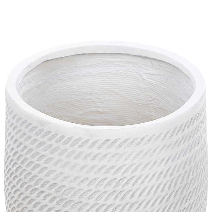 Beliani - LIVADIA - Bloempot - Gebroken wit - Vezelklei