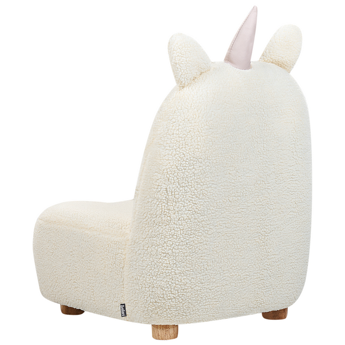 Beliani - LULEA - Kinderstoel - Wit - Nepbont