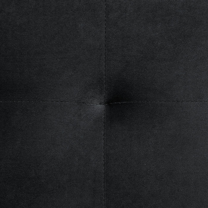 Beliani - ABERDEEN - Hoekbank - Zwart - Rechterzijde - Fluweel