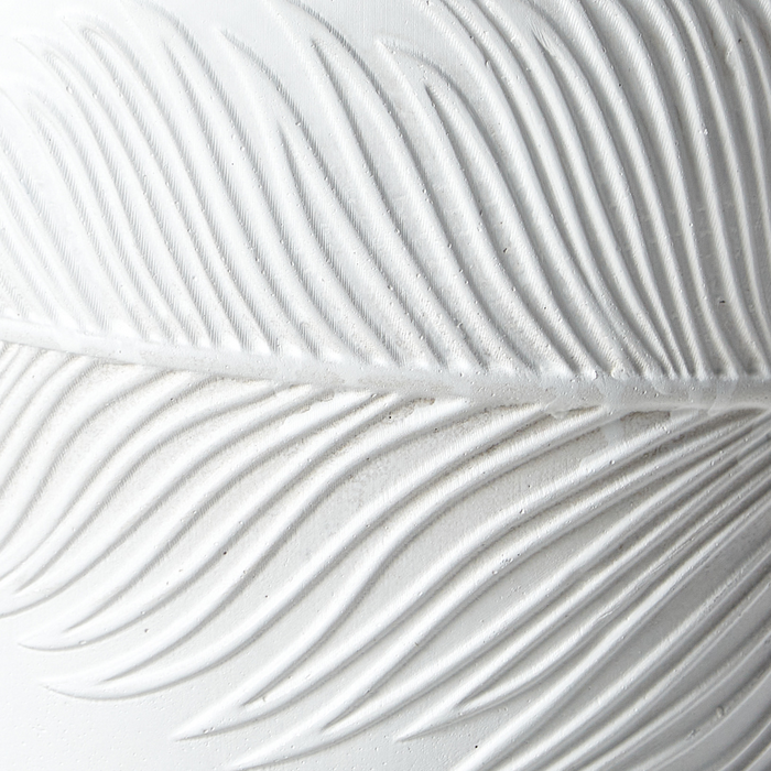 Beliani-FTERO-Bloempot-Gebroken wit-35 x 35 x 33 cm-Kleivezel