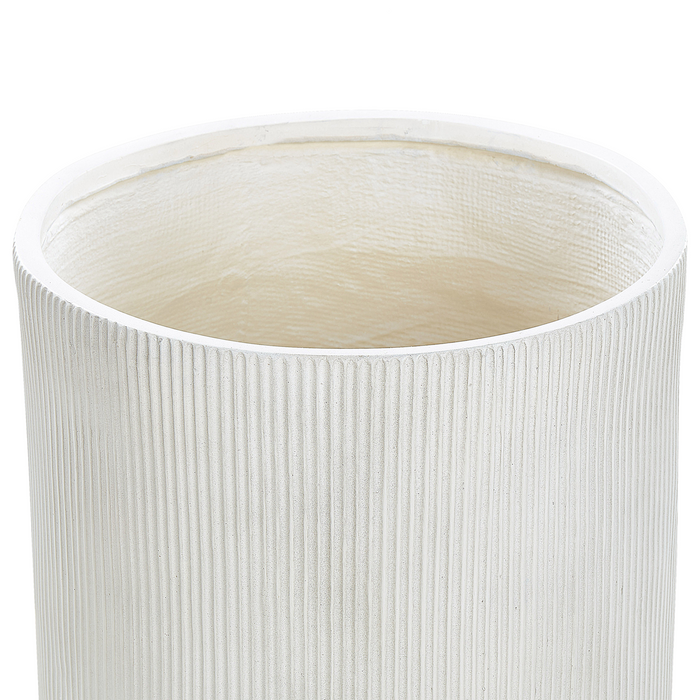 Beliani-OREOI-Bloempot-Gebroken wit-55 x 55 x 55 cm-Kleivezel