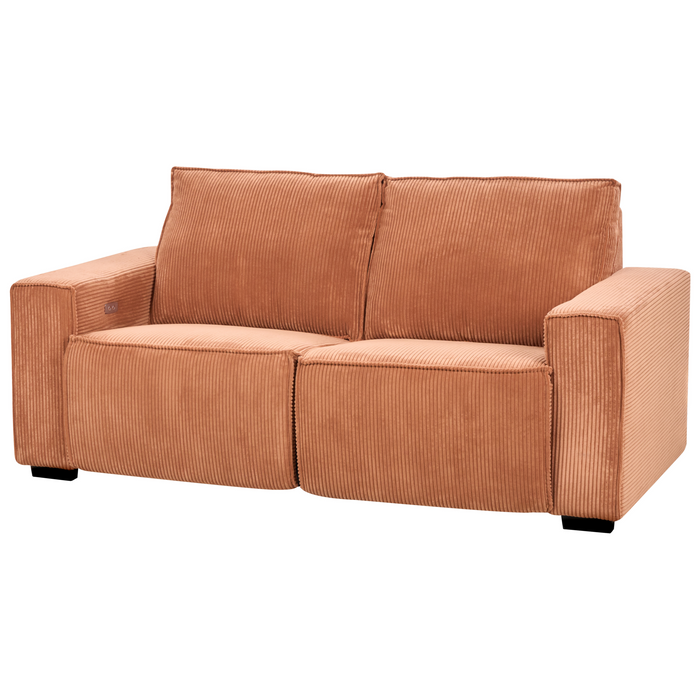 Beliani-NUKARI -Tweezitsbank elektrisch verstelbaar-Oranje-Corduroy